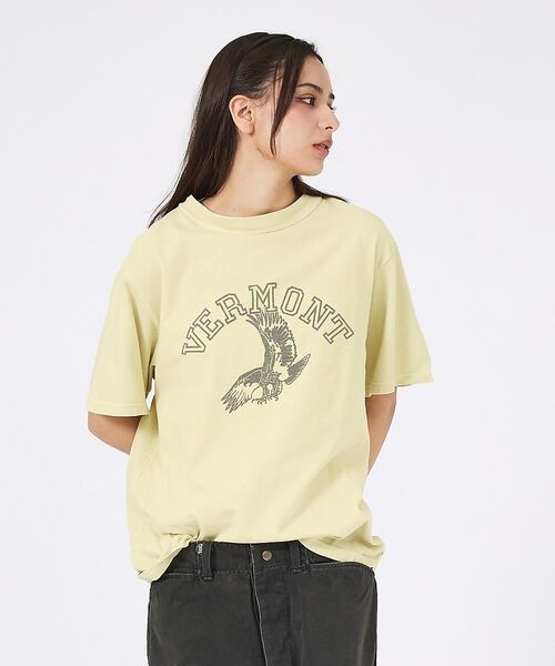 ABAHOUSE / アバハウス Tシャツ | 【REMI RELIEF / レミレリーフ】SP加工 / VERMONT ロゴT（イエロー）