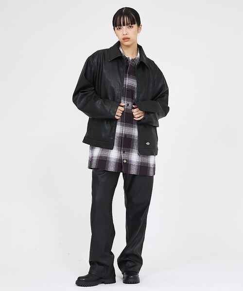 ABAHOUSE / アバハウス アウター | 【Dickies / ディッキーズ】フェイクレザー アイゼンハワージャケット / | 詳細2