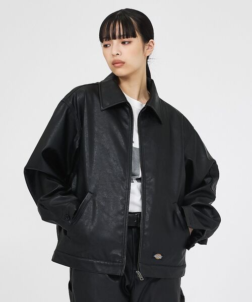 ABAHOUSE / アバハウス アウター | 【Dickies / ディッキーズ】フェイクレザー アイゼンハワージャケット / | 詳細3
