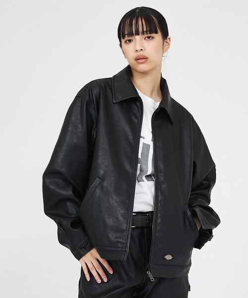 ABAHOUSE / アバハウス アウター | 【Dickies / ディッキーズ】フェイクレザー アイゼンハワージャケット / | 詳細4