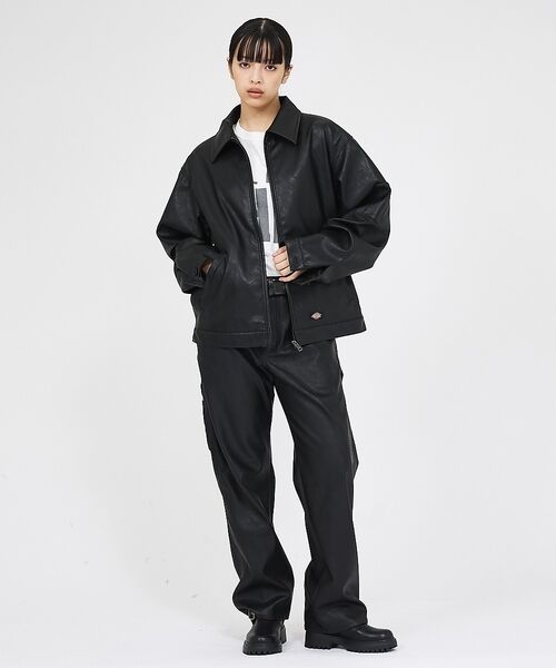 ABAHOUSE / アバハウス アウター | 【Dickies / ディッキーズ】フェイクレザー アイゼンハワージャケット / | 詳細5