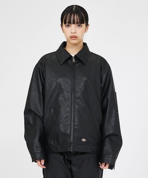 ABAHOUSE / アバハウス アウター | 【Dickies / ディッキーズ】フェイクレザー アイゼンハワージャケット / | 詳細7
