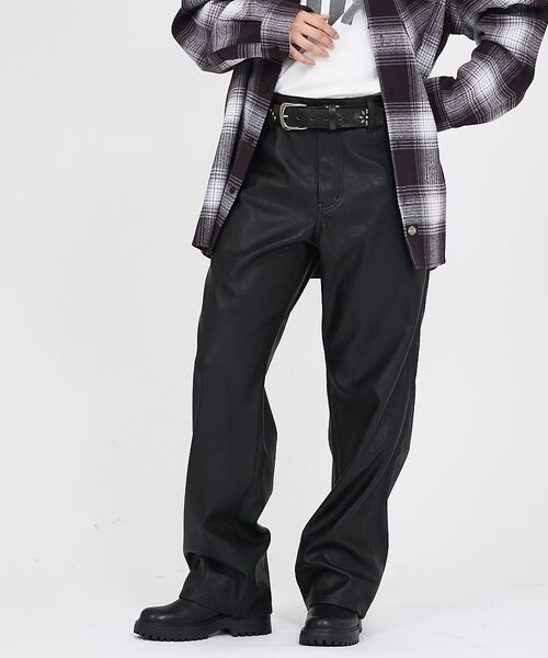 ABAHOUSE / アバハウス パンツ | 【Dickies / ディッキーズ】フェイクレザーペインターパンツ / DB20 | 詳細2