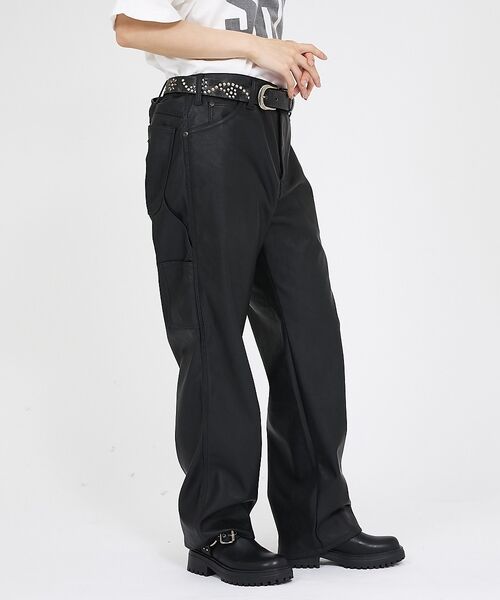 ABAHOUSE / アバハウス パンツ | 【Dickies / ディッキーズ】フェイクレザーペインターパンツ / DB20 | 詳細7