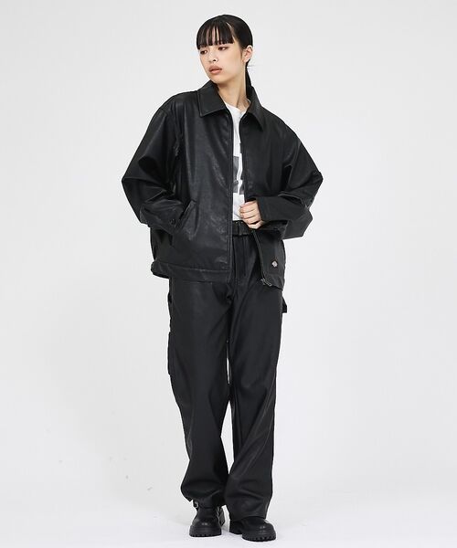 ABAHOUSE / アバハウス パンツ | 【Dickies / ディッキーズ】フェイクレザーペインターパンツ / DB20 | 詳細8