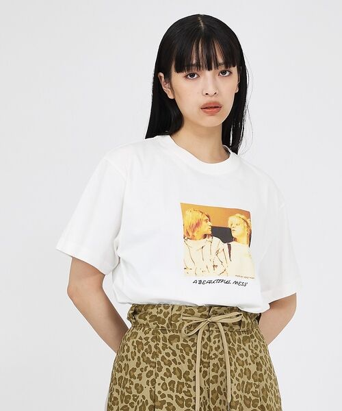 ABAHOUSE / アバハウス Tシャツ | 【BROCKUM / ブロッカム】KENJI KUBO / KURT COBAI(ホワイト系その他1)
