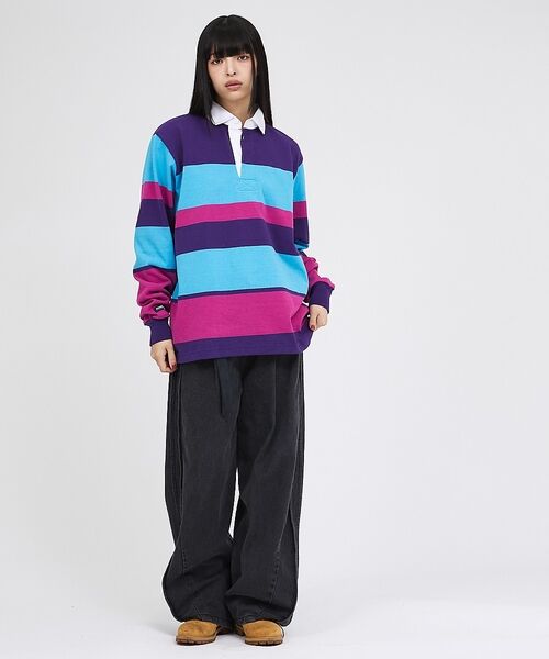 ABAHOUSE / アバハウス ポロシャツ | 【BARBARIAN / バーバリアン】ヘビーウエイトラグビーシャツ / ユニセ | 詳細2