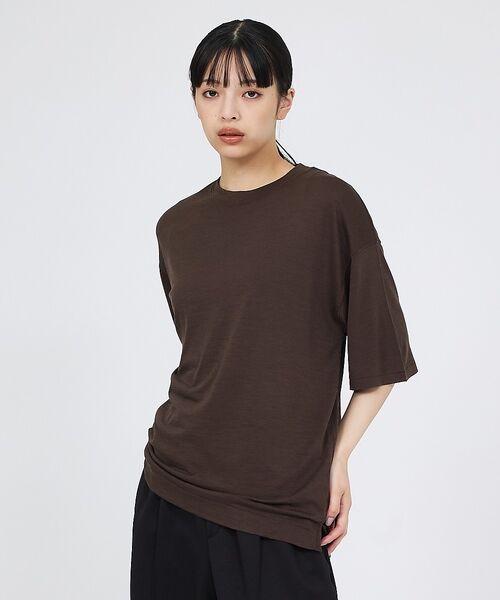 ABAHOUSE / アバハウス Tシャツ | 【FORTUNA /フォルトゥナ】AMOUR / ウールTシャツ / 気温調整 | 詳細7