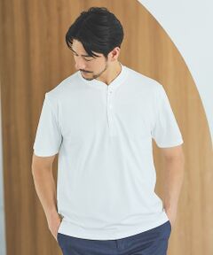 ABAHOUSE / アバハウス Tシャツ | 【SMART CLOSET】シルケット天竺 キーヘンリーネック Tシャツ / 接