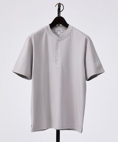 ABAHOUSE / アバハウス Tシャツ | 【SMART CLOSET】シルケット天竺 キーヘンリーネック Tシャツ / 接