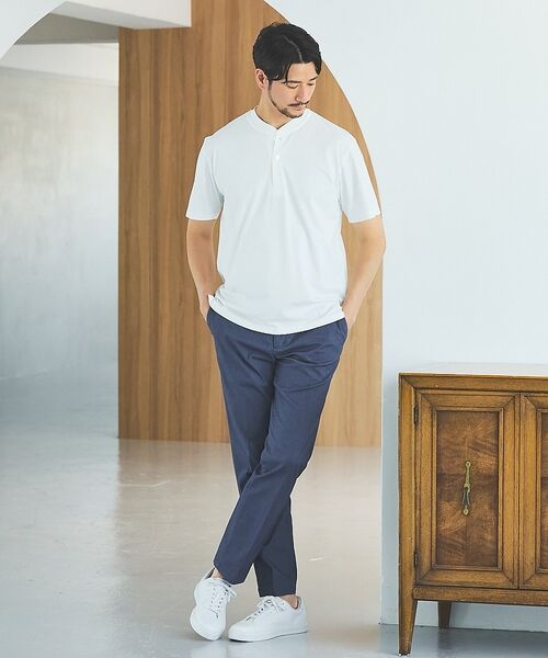 ABAHOUSE / アバハウス Tシャツ | 【SMART CLOSET】シルケット天竺 キーヘンリーネック Tシャツ / 接 | 詳細2