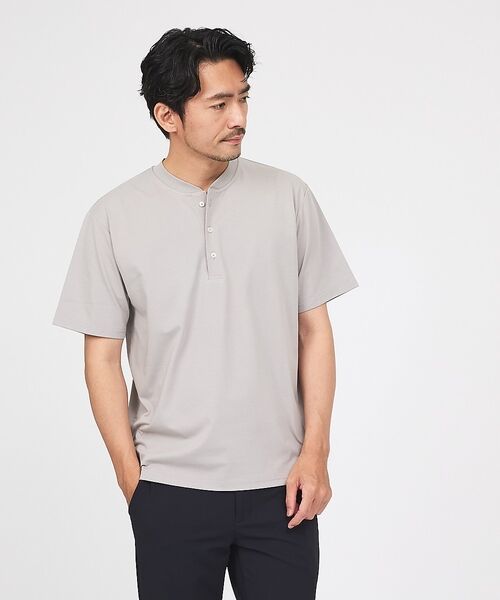 ABAHOUSE / アバハウス Tシャツ | 【SMART CLOSET】シルケット天竺 キーヘンリーネック Tシャツ / 接 | 詳細9