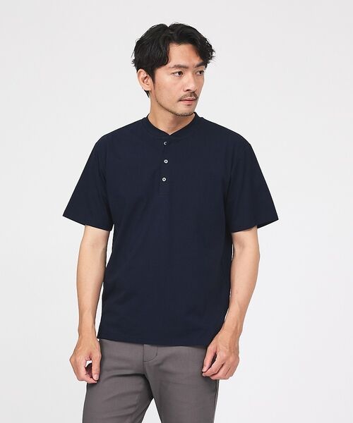 ABAHOUSE / アバハウス Tシャツ | 【SMART CLOSET】シルケット天竺 キーヘンリーネック Tシャツ / 接 | 詳細19