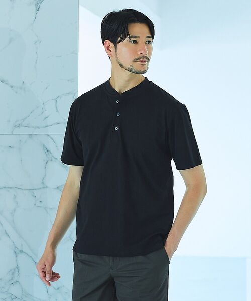ABAHOUSE / アバハウス Tシャツ | 【SMART CLOSET】シルケット天竺 キーヘンリーネック Tシャツ / 接 | 詳細4