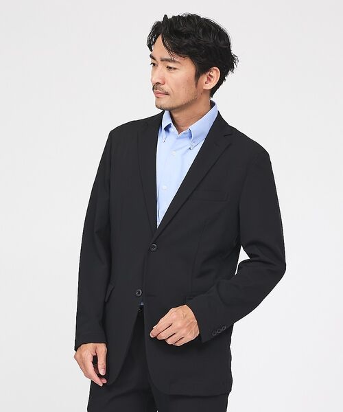 ABAHOUSE / アバハウス テーラードジャケット | 【接触冷感/セットアップ対応】ナイロンジャガード ストレッチ シングルジャケット | 詳細21