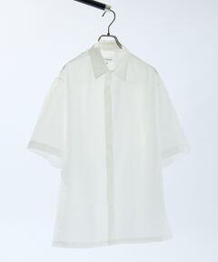 ABAHOUSE / アバハウス シャツ・ブラウス | ハイパーストレッチ　クレープ半袖シャツ / シアーシャツ