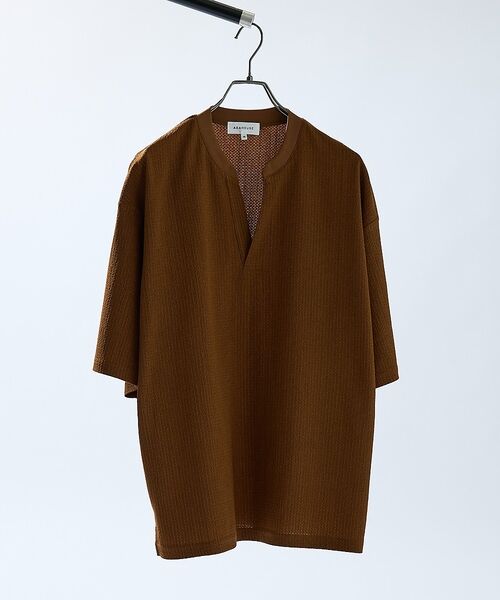 ABAHOUSE / アバハウス Tシャツ | CREPE JERSEY ヘンリーネック スキッパーTシャツ【予約】 | 詳細11