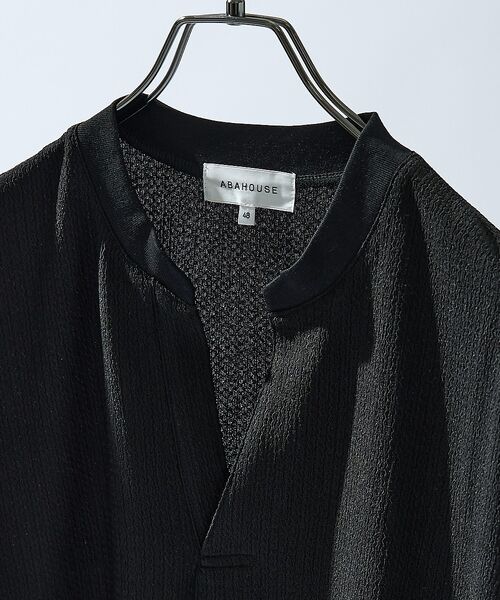 ABAHOUSE / アバハウス Tシャツ | CREPE JERSEY ヘンリーネック スキッパーTシャツ | 詳細28