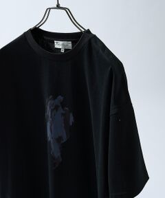 ABAHOUSE / アバハウス Tシャツ | アブストラクト グラフィック プリントTシャツ / オーバーサイズ【予約】