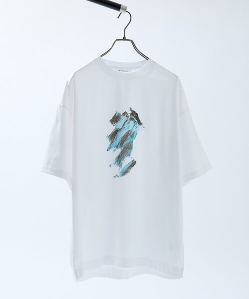 ABAHOUSE / アバハウス Tシャツ | アブストラクト グラフィック プリントTシャツ / オーバーサイズ | 詳細9