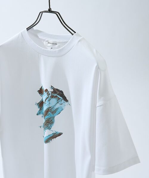 ABAHOUSE / アバハウス Tシャツ | アブストラクト グラフィック プリントTシャツ / オーバーサイズ | 詳細10
