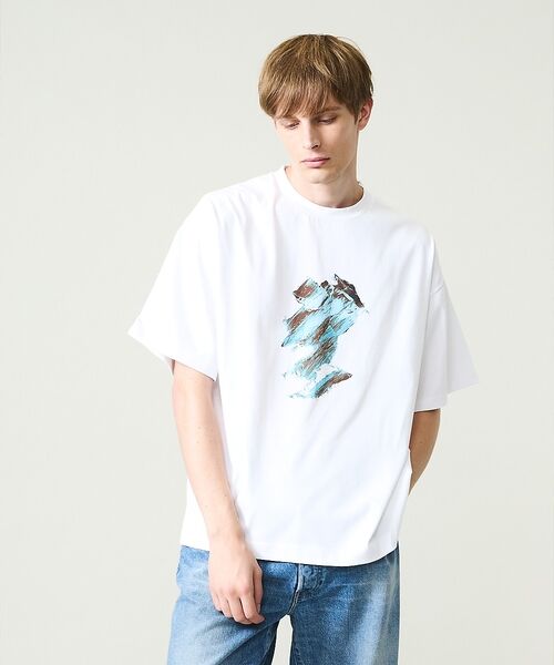 ABAHOUSE / アバハウス Tシャツ | アブストラクト グラフィック プリントTシャツ / オーバーサイズ | 詳細11