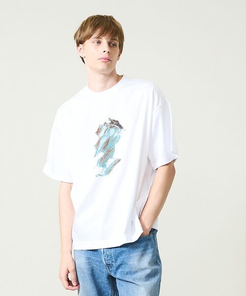 ABAHOUSE / アバハウス Tシャツ | アブストラクト グラフィック プリントTシャツ / オーバーサイズ | 詳細12