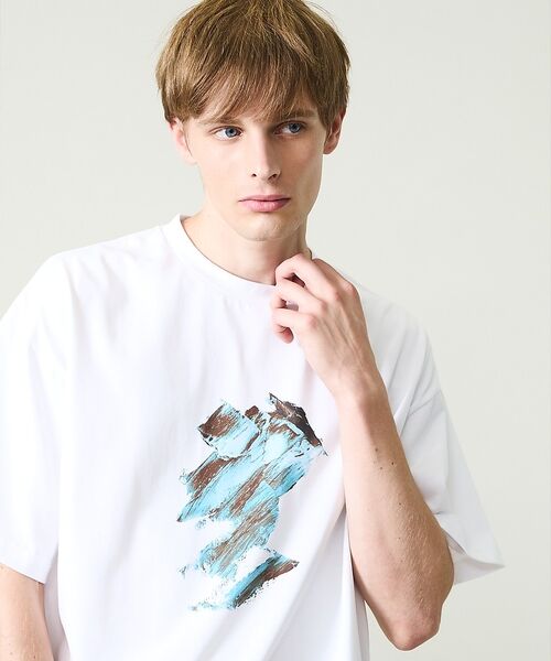 ABAHOUSE / アバハウス Tシャツ | アブストラクト グラフィック プリントTシャツ / オーバーサイズ | 詳細13