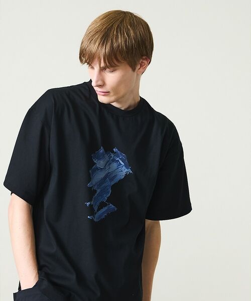 ABAHOUSE / アバハウス Tシャツ | アブストラクト グラフィック プリントTシャツ / オーバーサイズ | 詳細22