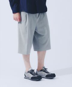 ABAHOUSE / アバハウス ショート・ハーフ・半端丈パンツ | TRシャンブレー ワイドショートパンツ / クロップドスラックス【予約】