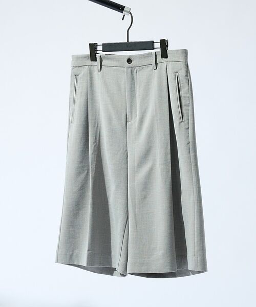 ABAHOUSE / アバハウス ショート・ハーフ・半端丈パンツ | TRシャンブレー ワイドショートパンツ / クロップドスラックス【予約】 | 詳細3