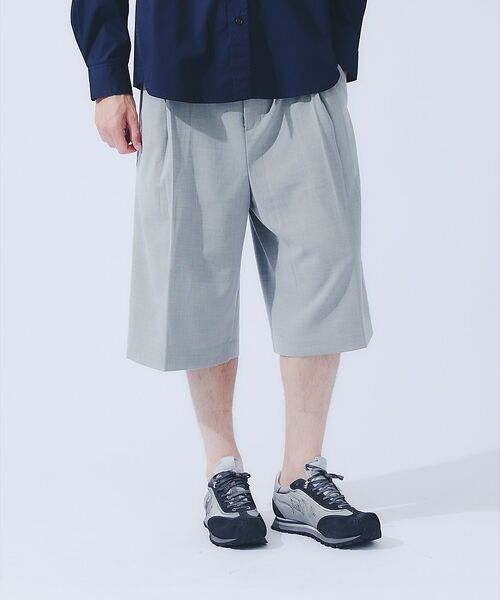 ABAHOUSE / アバハウス ショート・ハーフ・半端丈パンツ | TRシャンブレー ワイドショートパンツ / クロップドスラックス【予約】 | 詳細5