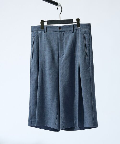 ABAHOUSE / アバハウス ショート・ハーフ・半端丈パンツ | TRシャンブレー ワイドショートパンツ / クロップドスラックス【予約】 | 詳細9