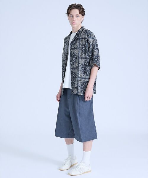 ABAHOUSE / アバハウス ショート・ハーフ・半端丈パンツ | TRシャンブレー ワイドショートパンツ / クロップドスラックス【予約】 | 詳細19