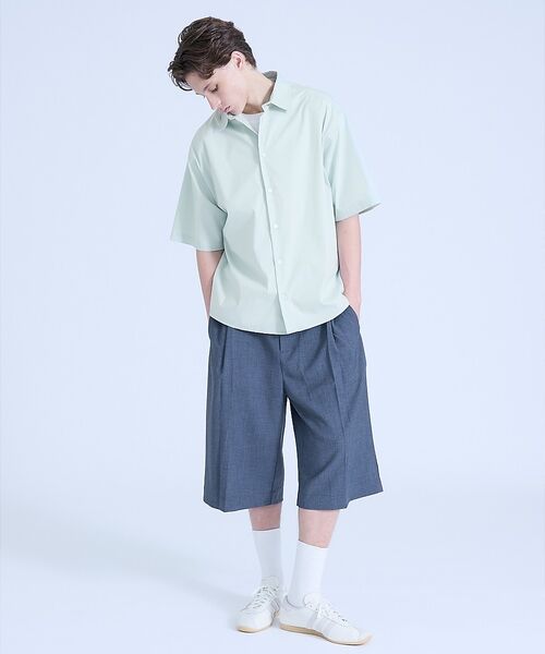ABAHOUSE / アバハウス ショート・ハーフ・半端丈パンツ | TRシャンブレー ワイドショートパンツ / クロップドスラックス【予約】 | 詳細21