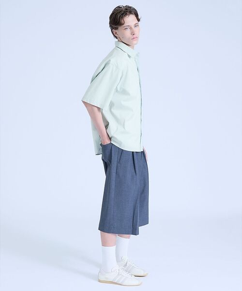 ABAHOUSE / アバハウス ショート・ハーフ・半端丈パンツ | TRシャンブレー ワイドショートパンツ / クロップドスラックス【予約】 | 詳細22