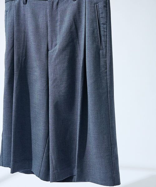 ABAHOUSE / アバハウス ショート・ハーフ・半端丈パンツ | TRシャンブレー ワイドショートパンツ / クロップドスラックス【予約】 | 詳細13