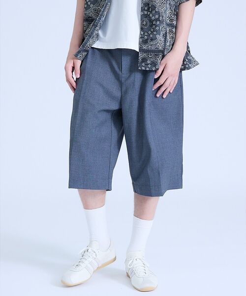 ABAHOUSE / アバハウス ショート・ハーフ・半端丈パンツ | TRシャンブレー ワイドショートパンツ / クロップドスラックス【予約】 | 詳細17