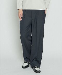 ABAHOUSE / アバハウス パンツ | 【セットアップ対応】クリアウール 2タック イージーワイドスラックス / ワイド