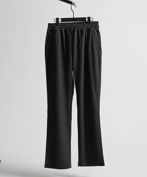 ABAHOUSE / アバハウス パンツ | 【セットアップ対応】トリコットコーデュロイ イージーパンツ【予約】(チャコールグレー)