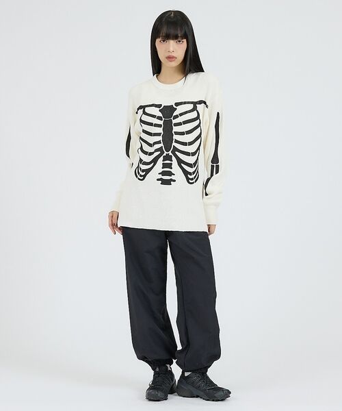 ABAHOUSE / アバハウス スウェット | 【Healthknit / ヘルスニット】サーマルニット ワッフル ボーンズプリ | 詳細2
