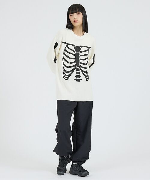 ABAHOUSE / アバハウス スウェット | 【Healthknit / ヘルスニット】サーマルニット ワッフル ボーンズプリ | 詳細3