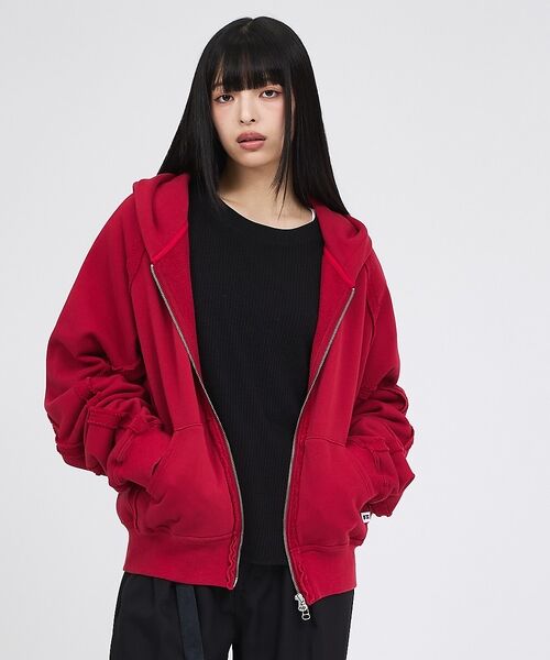 ABAHOUSE / アバハウス パーカー | 【RUSSELL×jieDa】 Campus Sweat Zip Hoodie | 詳細8