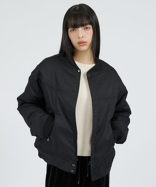 ABAHOUSE / アバハウス ブルゾン | 【TOWNCRAFT/タウンクラフト】Linning Short Jacket（ブラック）
