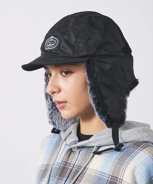 ABAHOUSE / アバハウス ハット | 【POLER / ポーラー】NYLON FUR FLAP CAP / ナイロン | 詳細1