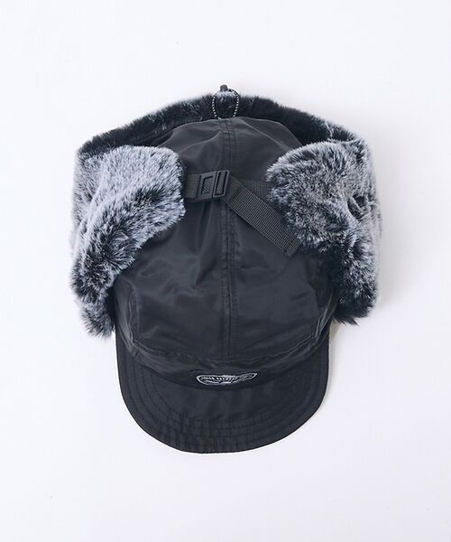 ABAHOUSE / アバハウス ハット | 【POLER / ポーラー】NYLON FUR FLAP CAP / ナイロン | 詳細5