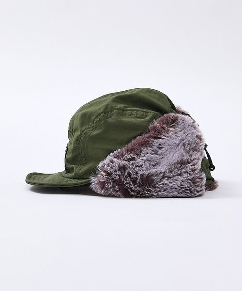 ABAHOUSE / アバハウス ハット | 【POLER / ポーラー】NYLON FUR FLAP CAP / ナイロン | 詳細15