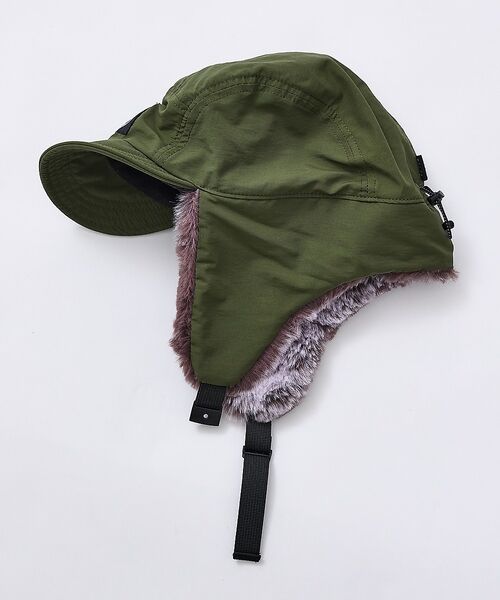 ABAHOUSE / アバハウス ハット | 【POLER / ポーラー】NYLON FUR FLAP CAP / ナイロン | 詳細20