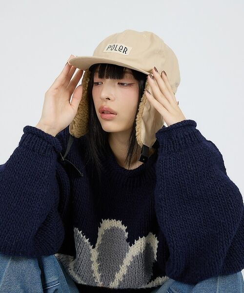 ABAHOUSE / アバハウス ハット | 【POLER / ポーラー】2WAY COTTON BOA FLAP CAP / | 詳細8