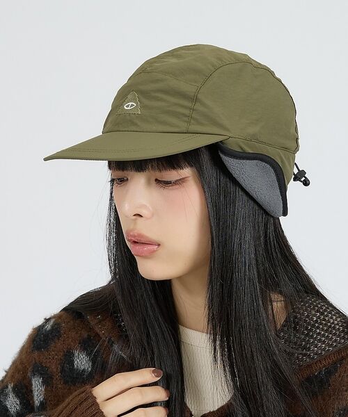 ABAHOUSE / アバハウス ハット | 【POLER】 NYLON FLAP CAP / ナイロン フラップ キャップ【（カーキ）